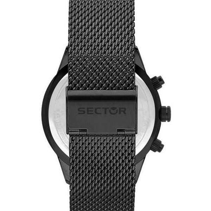 Orologio da uomo Sector 670 Dual Time multifunzione in acciaio inossidabile con quadrante blu al quarzo R3253540008