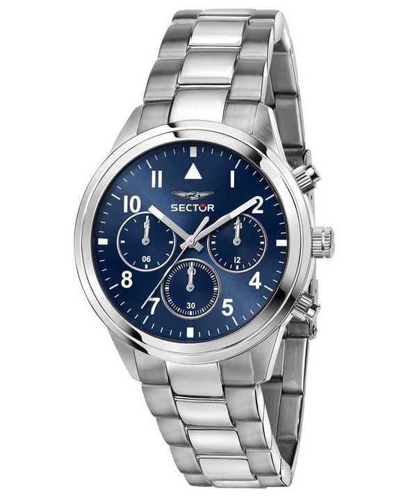 Sector 670 Dual Time Multifunzione Acciaio Inox Quadrante Blu Quarzo R3253540012 Orologio Unisex