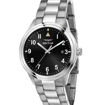 Orologio da donna Sector 670 con data e ora in acciaio inossidabile con quadrante nero al quarzo R3253540014