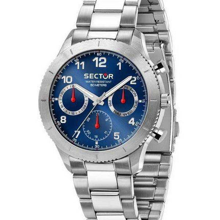 Orologio da uomo Sector 270 Blue Sunray quadrante in acciaio inossidabile al quarzo R3253578016
