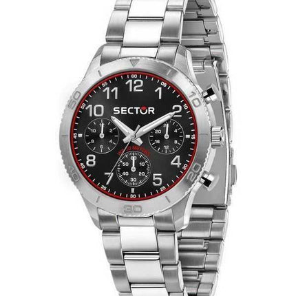 Orologio da uomo Sector 270 cronografo nero Sunray quadrante in acciaio inossidabile al quarzo R3253578017