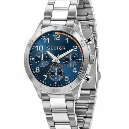 Orologio da uomo Sector 270 multifunzione in acciaio inossidabile con quadrante blu al quarzo R3253578018
