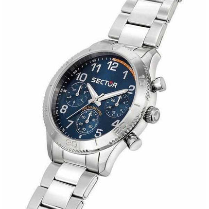 Orologio da uomo Sector 270 multifunzione in acciaio inossidabile con quadrante blu al quarzo R3253578018
