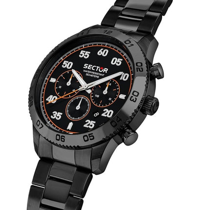 Orologio da uomo Sector 270 multifunzione in acciaio inossidabile con quadrante nero al quarzo R3253578031