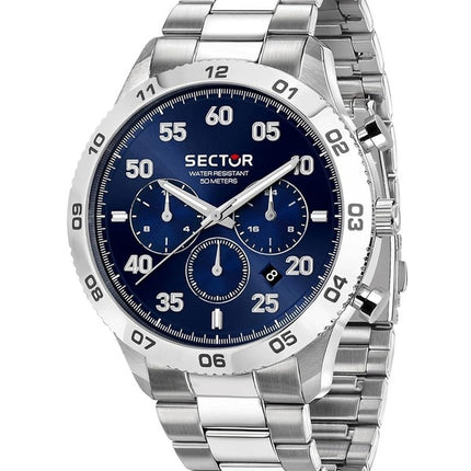 Orologio da uomo Sector 270 multifunzione in acciaio inossidabile con quadrante blu al quarzo R3253578033