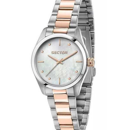 Orologio da donna Sector 270 Just Time Two Tone in acciaio inossidabile con quadrante argentato al quarzo R3253578508