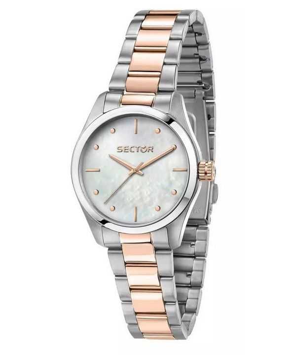 Orologio da donna Sector 270 Just Time Two Tone in acciaio inossidabile con quadrante argentato al quarzo R3253578508