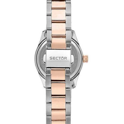 Orologio da donna Sector 270 Just Time Two Tone in acciaio inossidabile con quadrante argentato al quarzo R3253578508