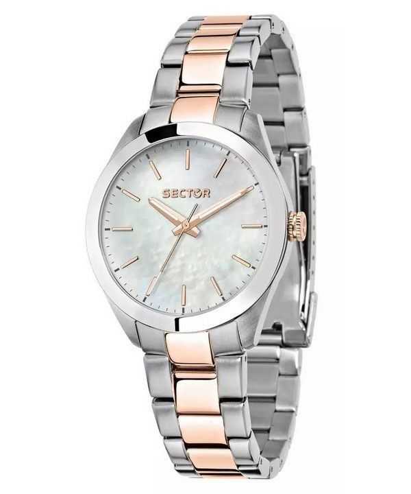 Orologio da donna Sector 220 Just Time Two Tone in acciaio inossidabile con quadrante in madreperla al quarzo R3253588520