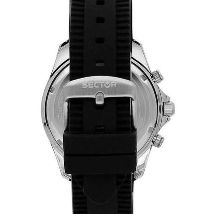 Sector 650 cronografo cinturino in silicone quadrante nero quarzo R3271631002 100M orologio da uomo