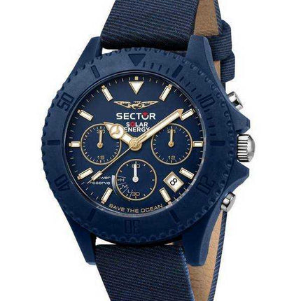 Orologio da uomo Sector Save The Ocean con quadrante blu opaco al quarzo R3271739001
