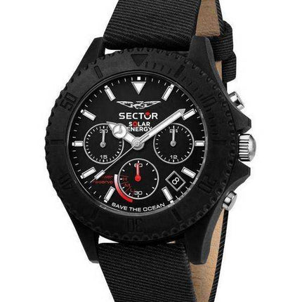 Orologio da uomo Sector Save The Ocean con quadrante nero opaco al quarzo R3271739002