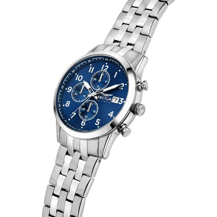Sector 660 Cronografo Acciaio Inossidabile Quadrante Blu Quarzo R3273617007 Orologio da Uomo
