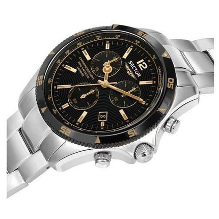 Orologio da uomo Sector 650 cronografo in acciaio inossidabile con quadrante nero al quarzo R3273631001 200M da uomo