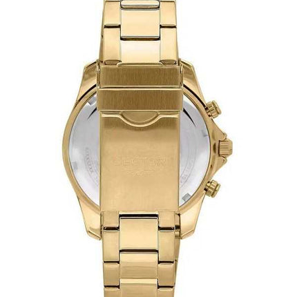 Orologio da uomo Sector 650 cronografo tono oro acciaio inossidabile quadrante nero quarzo R3273631002 100M
