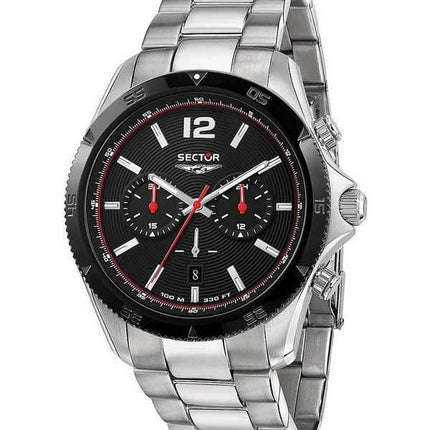 Orologio da uomo Sector 650 cronografo in acciaio inossidabile con quadrante nero al quarzo R3273631004 100M