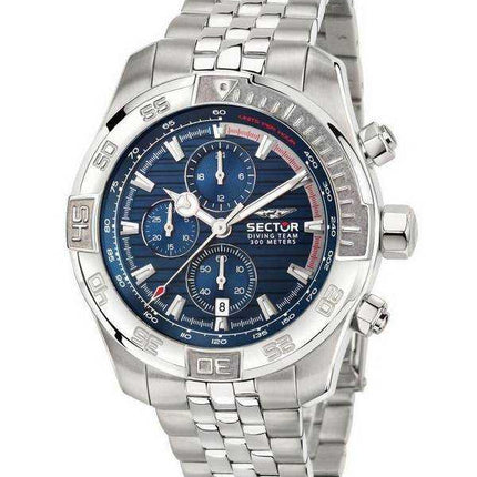 Orologio da uomo Sector Diving Team Chronograph Blue Dial Stainless Steel Diver&#39;s Quartz R3273635001 300M