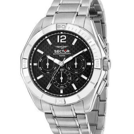 Orologio da uomo Sector 790 cronografo in acciaio inossidabile con quadrante nero al quarzo R3273636003 100M