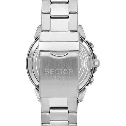 Orologio da uomo Sector ADV2500 cronografo in acciaio inossidabile con quadrante nero al quarzo R3273643003 100M