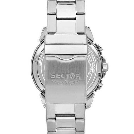 Orologio da uomo Sector ADV2500 cronografo in acciaio inossidabile con quadrante bianco al quarzo R3273643005 100M