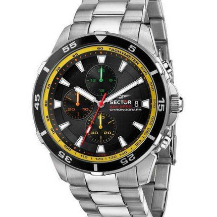 Orologio da uomo Sector ADV2500 cronografo quadrante nero in acciaio inossidabile al quarzo R3273643006 100M