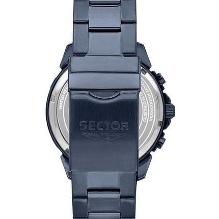 Orologio da uomo Sector ADV2500 cronografo in acciaio inossidabile con quadrante blu al quarzo R3273643007 100M
