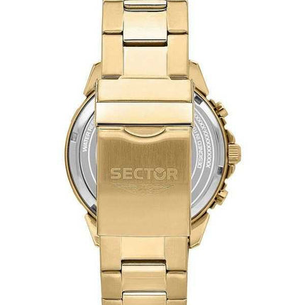 Orologio da uomo Sector ADV2500 cronografo tono oro acciaio inossidabile quadrante nero quarzo R3273643008 100M