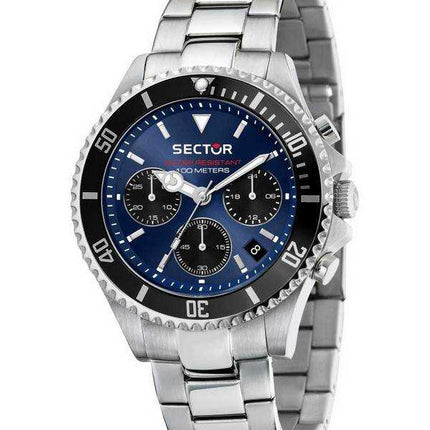 Orologio da uomo Sector 230 Cronografo quadrante blu in acciaio inossidabile al quarzo R3273661027 100M