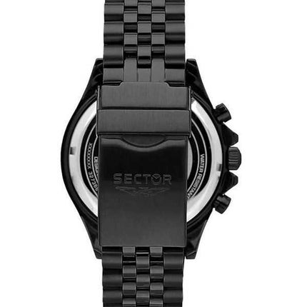 Orologio da uomo Sector 230 cronografo in acciaio inossidabile con quadrante nero al quarzo R3273661029 100M