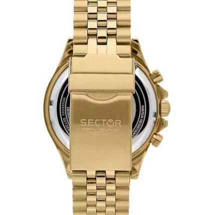 Orologio da uomo Sector 230 cronografo tono oro acciaio inossidabile quadrante blu quarzo R3273661030 100M