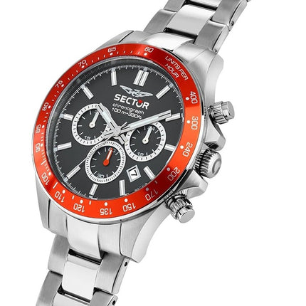 Sector 230 Cronografo Acciaio Inossidabile Quadrante Grigio Quarzo R3273661036 Orologio da Uomo 100M