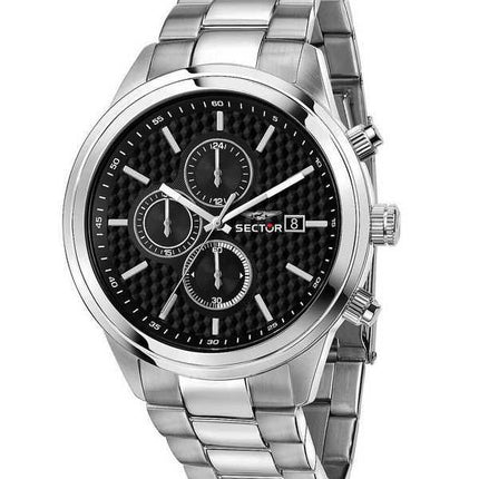 Orologio da uomo Sector 670 cronografo in acciaio inossidabile con quadrante nero al quarzo R3273740002