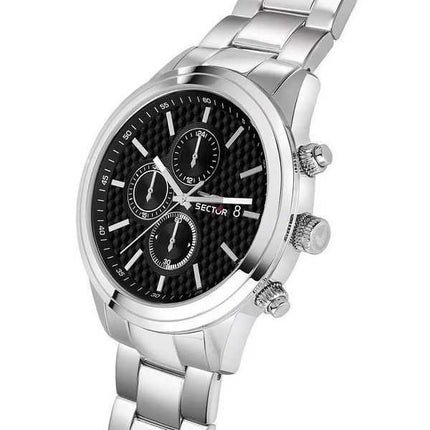 Orologio da uomo Sector 670 cronografo in acciaio inossidabile con quadrante nero al quarzo R3273740002