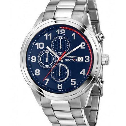 Orologio da uomo Sector 670 cronografo in acciaio inossidabile con quadrante blu al quarzo R3273740003