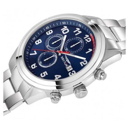 Orologio da uomo Sector 670 cronografo in acciaio inossidabile con quadrante blu al quarzo R3273740003