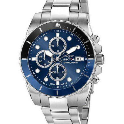 Sector 450 Cronografo Blu Sunray Quadrante Acciaio inossidabile Quarzo R3273776003 100M Orologio da uomo