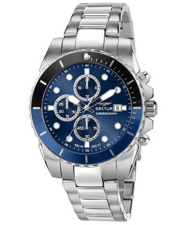 Sector 450 Cronografo Blu Sunray Quadrante Acciaio inossidabile Quarzo R3273776003 100M Orologio da uomo