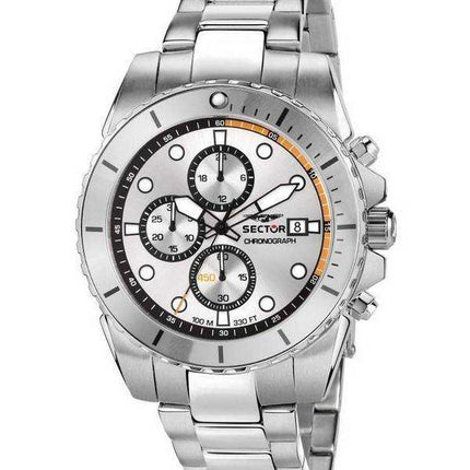 Sector 450 Cronografo Argento Sunray Quadrante Acciaio inossidabile Quarzo R3273776004 100M Orologio da uomo