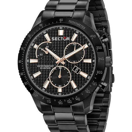 Orologio da uomo Sector 270 cronografo in acciaio inossidabile con quadrante nero al quarzo R3273778001
