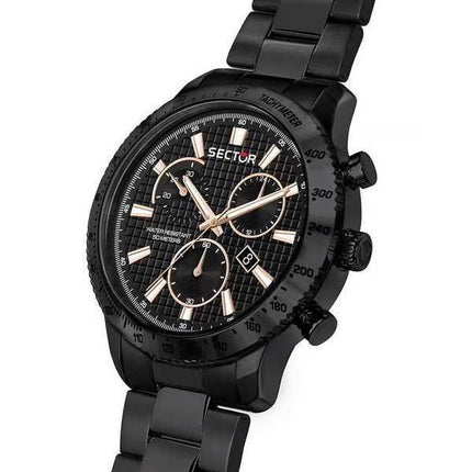 Orologio da uomo Sector 270 cronografo in acciaio inossidabile con quadrante nero al quarzo R3273778001