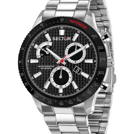 Orologio da uomo Sector 270 cronografo in acciaio inossidabile con quadrante nero al quarzo R3273778002