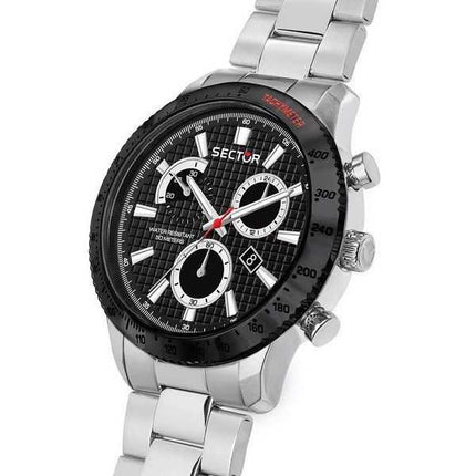 Orologio da uomo Sector 270 cronografo in acciaio inossidabile con quadrante nero al quarzo R3273778002