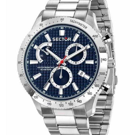 Orologio da uomo Sector 270 cronografo in acciaio inossidabile con quadrante blu al quarzo R3273778003