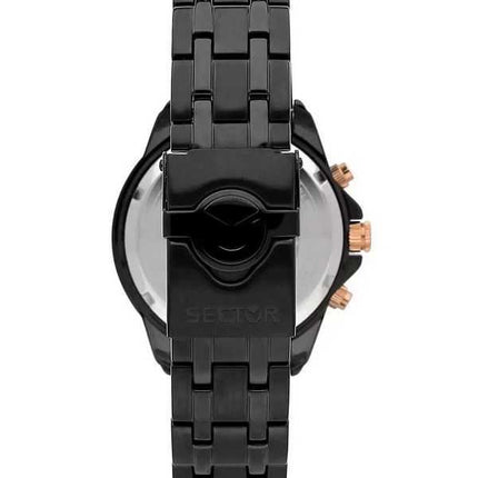 Orologio da uomo Sector SGE 650 cronografo in acciaio inossidabile con quadrante nero al quarzo R3273962004 100M