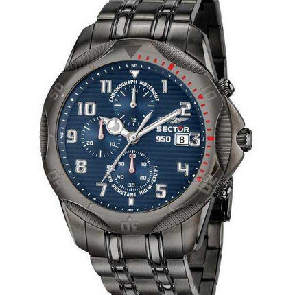 Orologio da uomo Sector 950 cronografo quadrante blu in acciaio inossidabile al quarzo R3273981005 100M