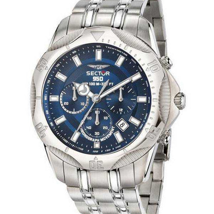 Sector 950 Cronografo Blu Sunray Quadrante Acciaio inossidabile Quarzo R3273981006 Orologio da uomo 100M