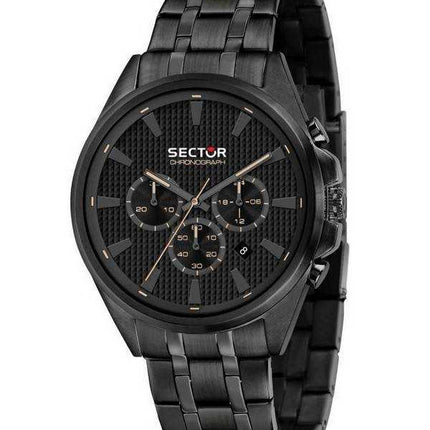 Orologio da uomo Sector 280 cronografo quadrante nero in acciaio inossidabile al quarzo R3273991001