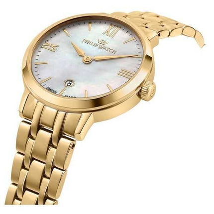 Philip Watch Swiss Made Audrey tono oro acciaio inossidabile quadrante in madreperla quarzo R8253150511 orologio da donna