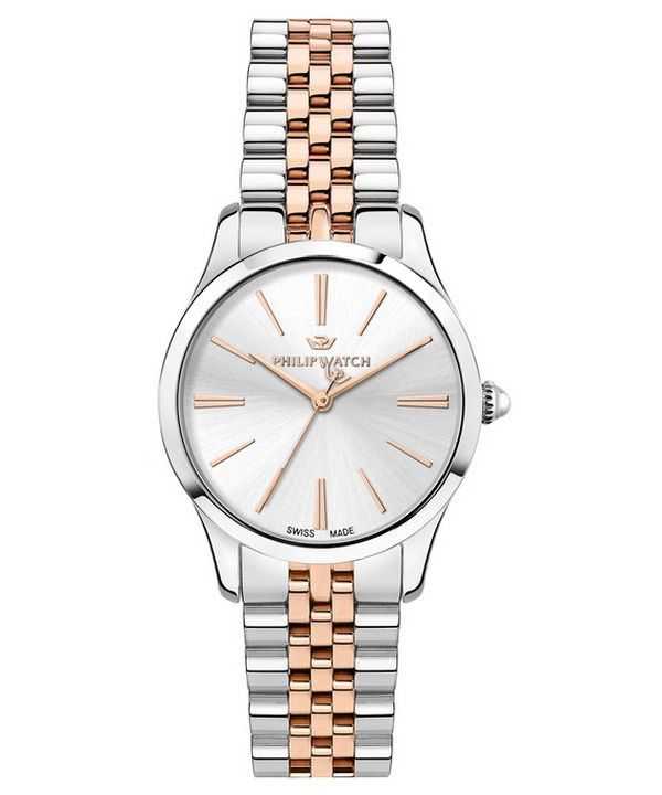 Philip Watch Swiss Made Grace Orologio da donna bicolore in acciaio inossidabile quadrante bianco al quarzo R8253208515 100M