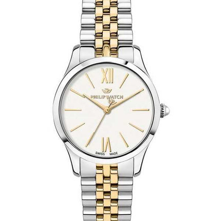 Philip Watch Swiss Made Grace Orologio da donna bicolore in acciaio inossidabile quadrante bianco al quarzo R8253208516 100M